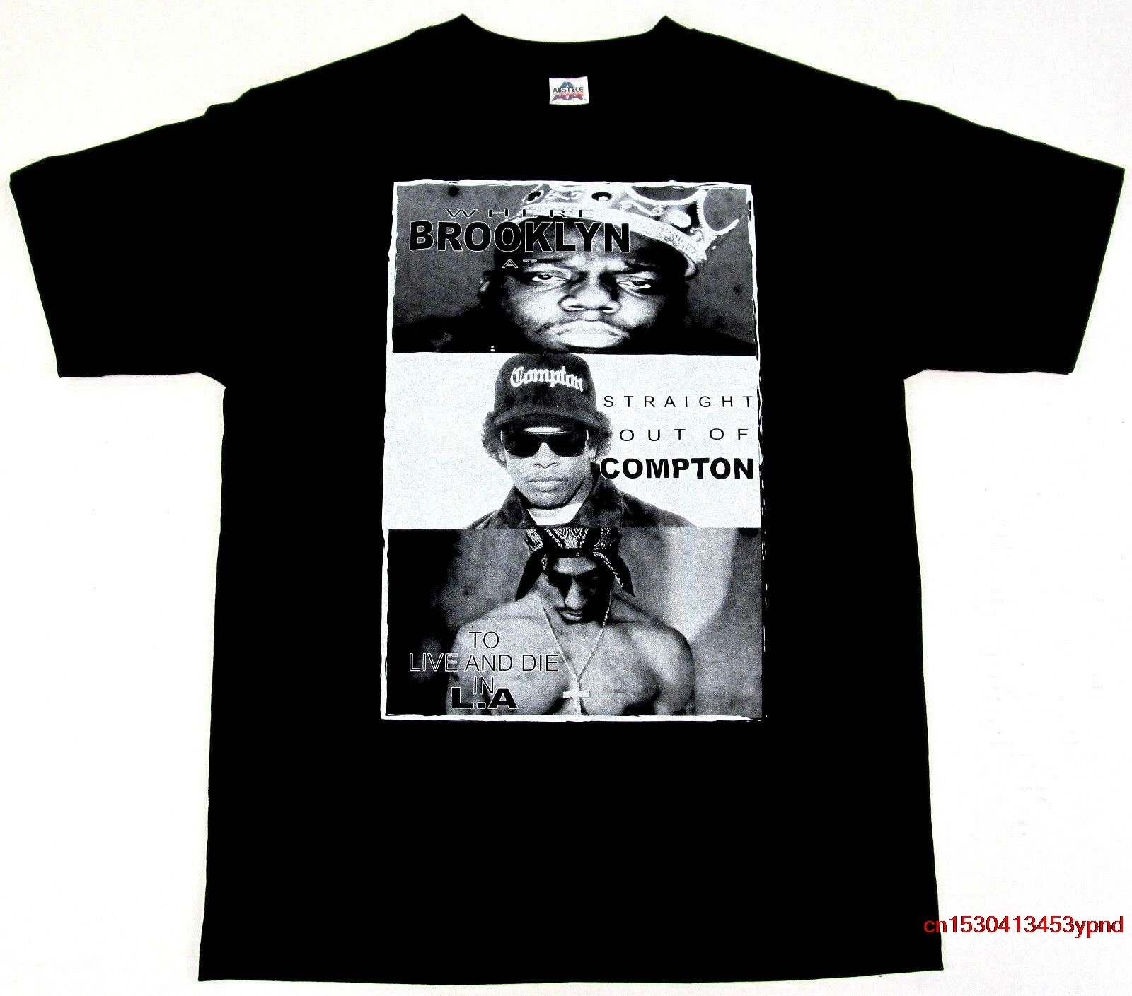 TUPAC BIGGIE EazyE T-shirt Hip Hop Rap Tee Notorious B.I.G. 2Pac Adult S-2XL New Hip Hop tee man's t-shirt