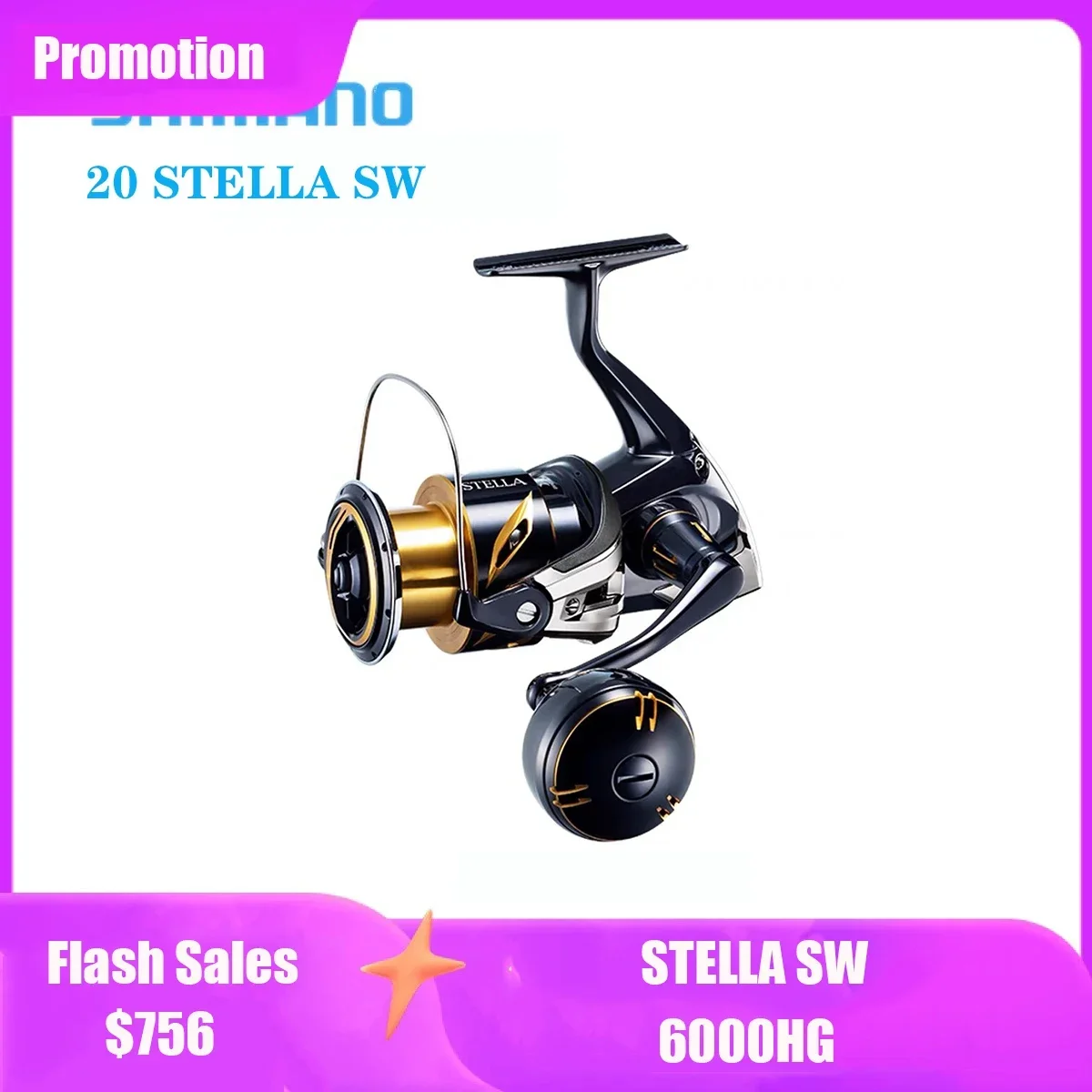 

SHIMANO STELLA SW 6000HG Spinning Reels Saltwater Fishing Wheel Made in Japan Original NEW 2020