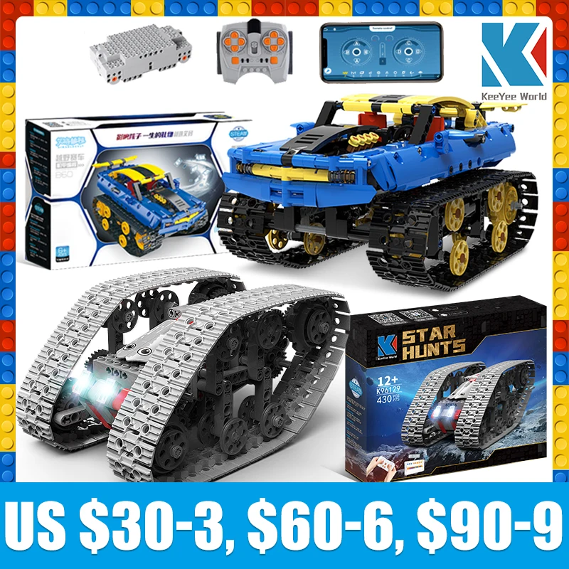 

KeeYee World K96106 KAIYU Technical Engineering Car APP Remote Control Moter Power Building Blocks Bricks Program Tank Sets Toys