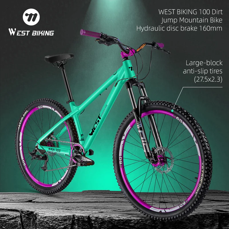 WEST BIKING 100, грязевой прыжок, горный велосипед, рама из алюминиевого сплава для мужчин и женщин, велосипед со сменной скоростью, легкий, грязевой прыжок, 72,5 дюйма WEST BIKING 100, грязевой прыжок, горный велосипед, рама из алюминиевого сплава для мужчин и женщин, велосипед со сменной скоростью, легкий, грязевой прыжок, 72,5 дюйма