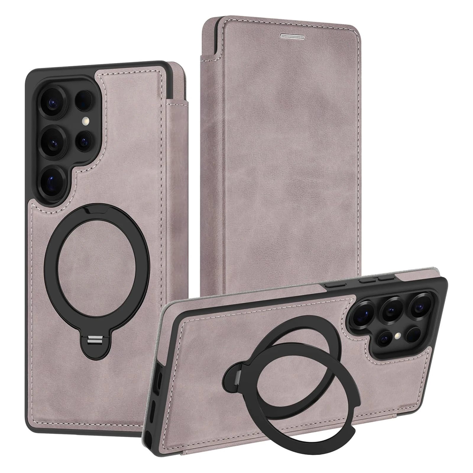 

Магнитный чехол-кошелек из искусственной кожи с подставкой для Samsung Galaxy S26 Ultra/S26 Plus/S26, ударопрочный