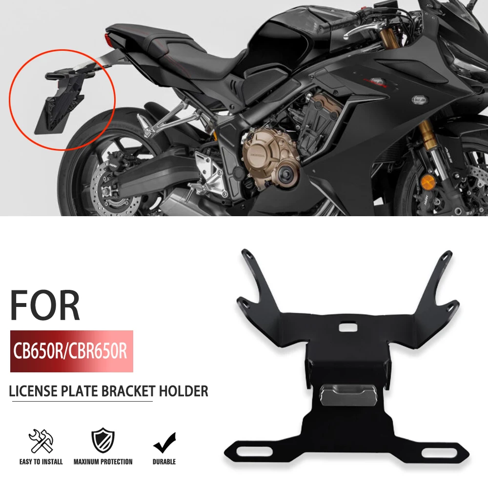 

New For Honda CB650R CBR650R 2021 2022 CB 650 R CBR 650R Motorcycle Accessories License Plate Holder Tail Tidy Fender Eliminator