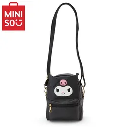 MINISO Cartoon śliczna damska torba na ramię z Pu wielofunkcyjna torba na ramię mały plecak Mini torba dziecięca Kuromi