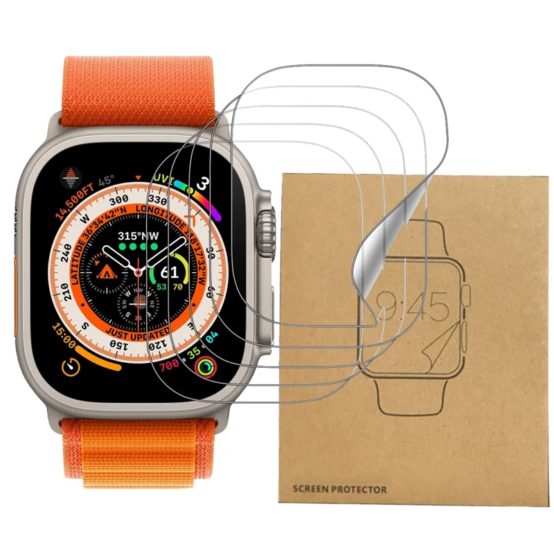 Soft Hydrogel Protector Film For Apple Watch 44mm 49mm 45mm 41mm 40mm 42mm 38mm No Glass Clear Protector iwatch Ultra 9 8 7 SE 6