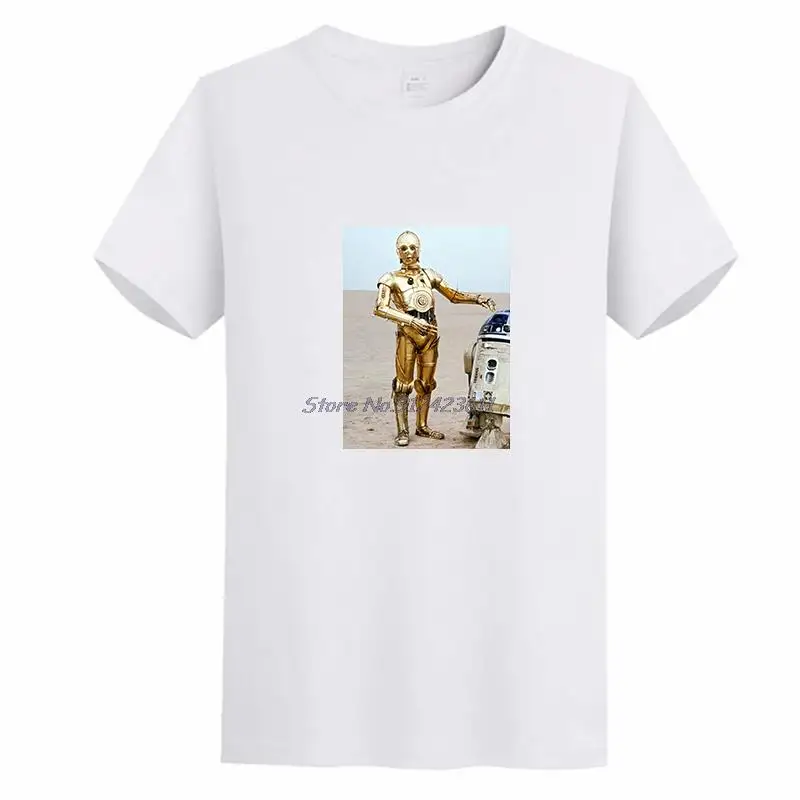 ​Classic Graphic T Shirts Droids Tshirt R2D2 C3Po New Hope Jedi Lucasfilm Force Short Sleeve t-shirts Summer Men's Clothing