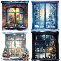 Christmas Halloween Window Stickers Crafts And Scrapbooking stickers kids toys book Decorative sticker DIY Stationery