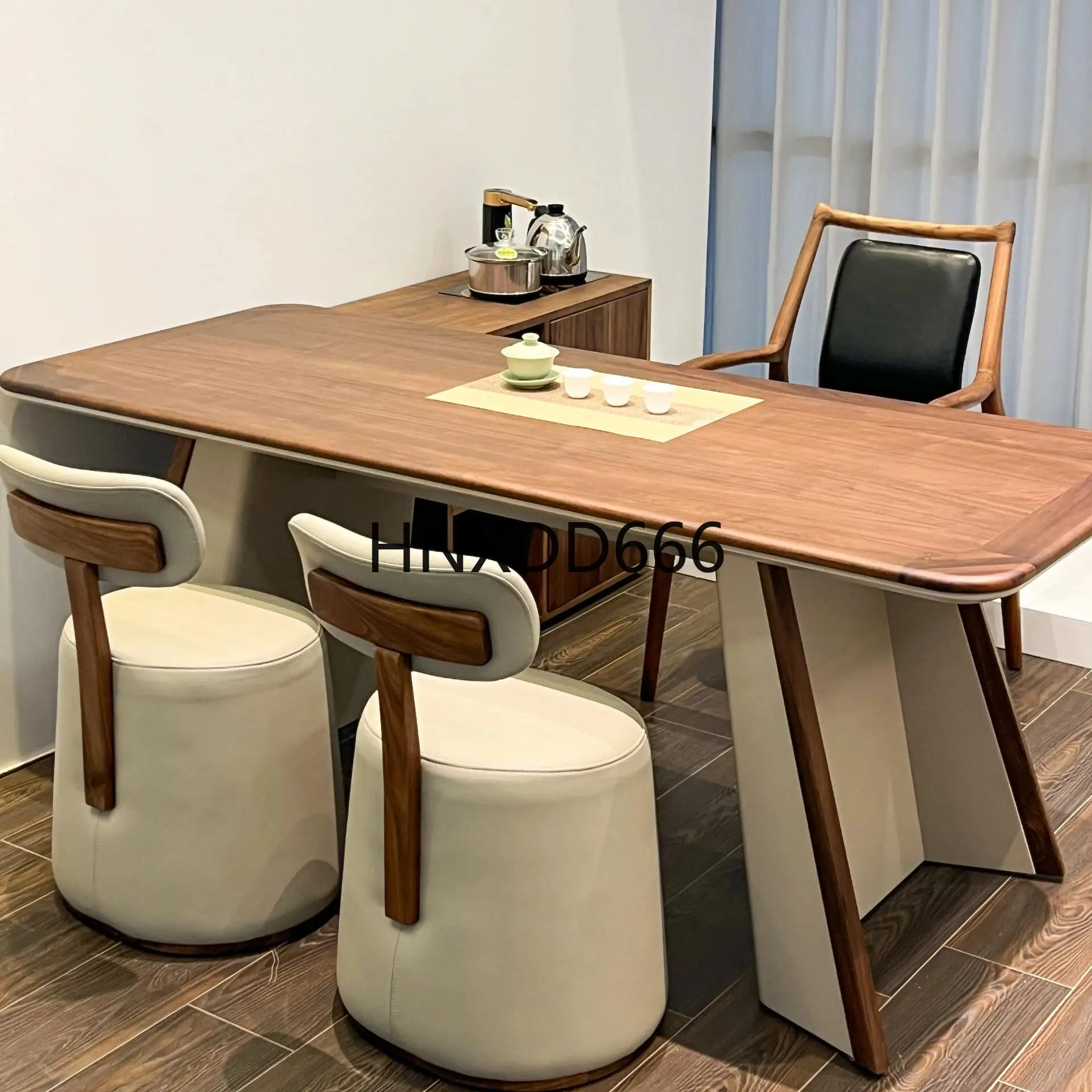 

New Chinese solid wood tea table light luxury household