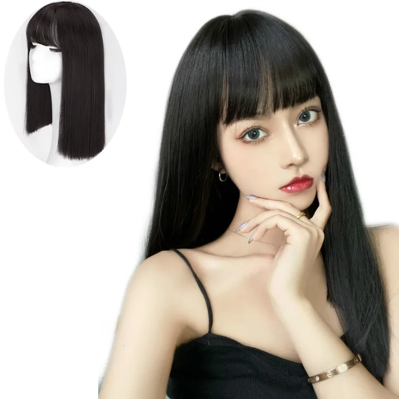 Nanno Wig Women Long Straight Black Wig Girl From Nowhere Nanno Cosplay Pleated Skirt Shirt School Uniform Full Set