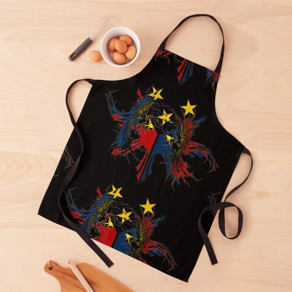 

Rooster Flag Apron Home Cleaning kitchen jacket woman Barista Apron