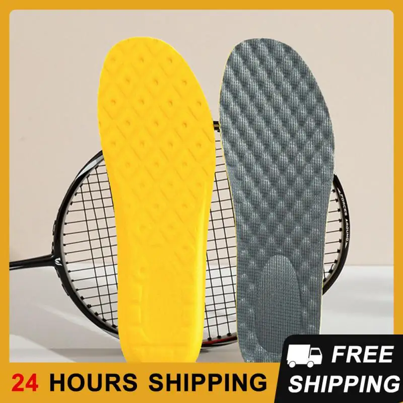 Orthopedic Sport Insoles Soft Breathable High Elasticity Shock Absorption Running Shoe Pad For Men Women Latex Massage Insole