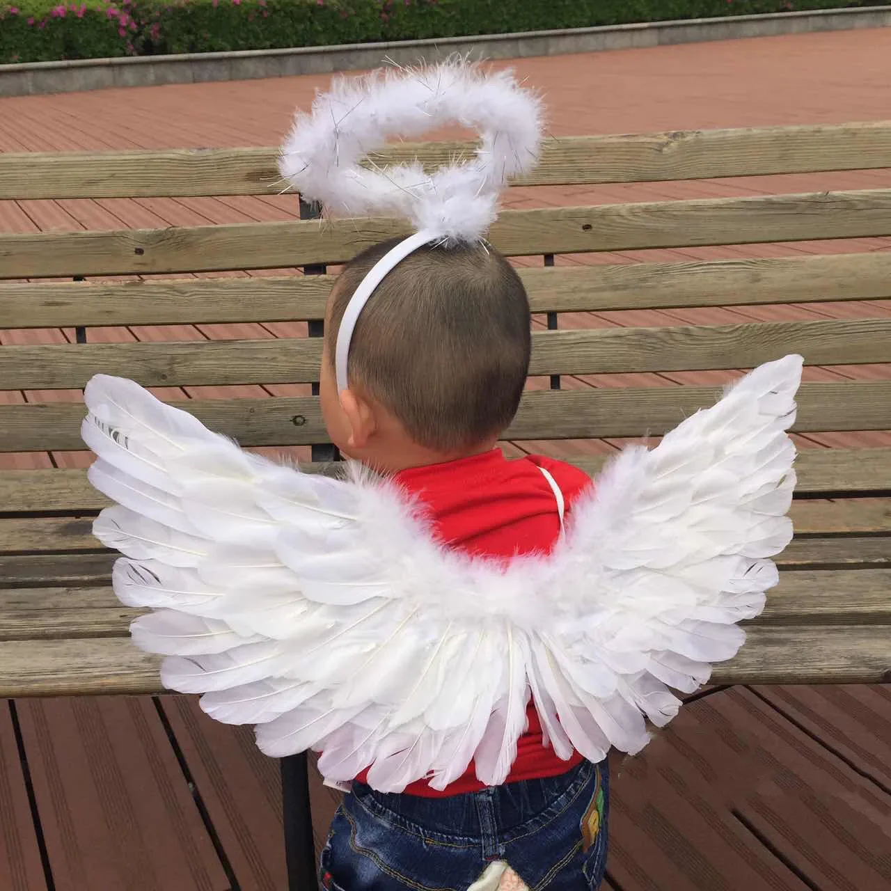 Feather Angel Wings Halo Magic Wands Stick Rod White Kids Children's Adult  Gift  Cosplay Props Party Birthday Wedding Festival