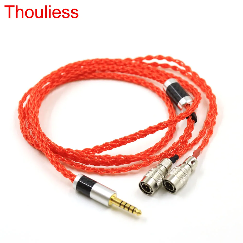 

High Quality 2.5/3.5/4.4//4pin XLR Balanced Silver Plated Earphone Headphone Upgrade Cable For Mr Speakers Ether Alpha Dog Prime