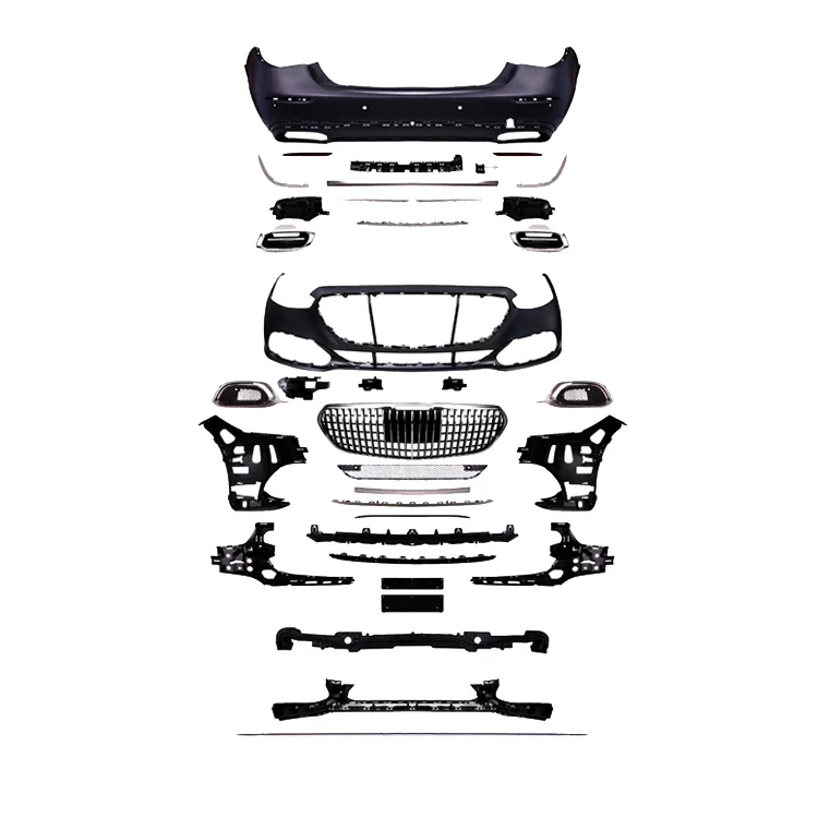 

Дамии, высокое качество, обновленный передний и задний бампер, диффузоры, решетка, бамперы, Bodykit S680, стильный комплект кузова для W223 202