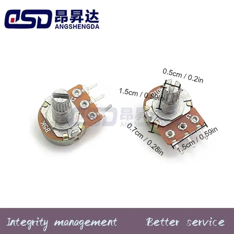 50PCS WH148 3PIN B 1K 2K 5K 10K 20K 50K 100K 250K 500K 1M Single Potentiometer L15