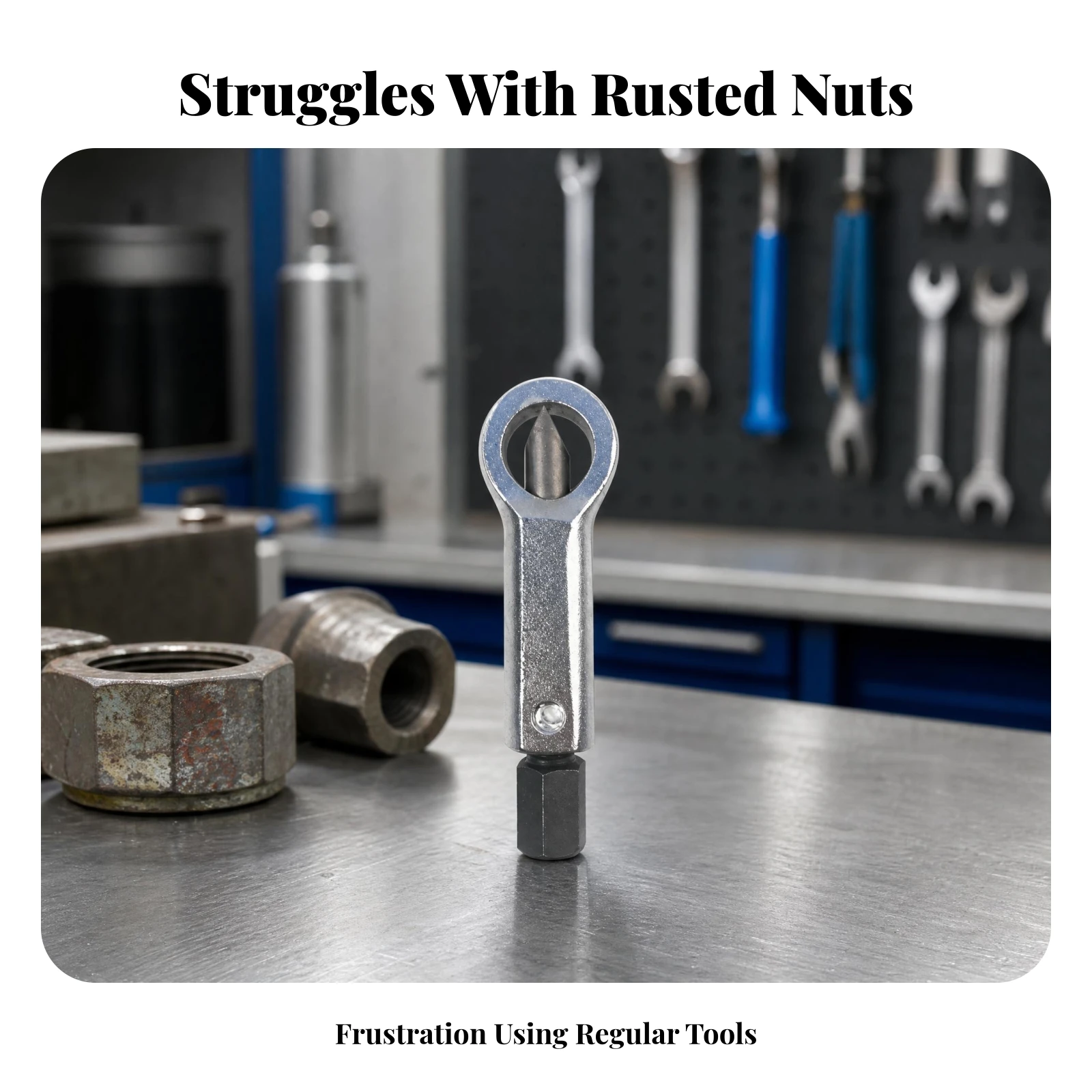 Seized Bolt Splitter Manual Use Hardened Screw High Hardness Rusted Nut Remover Metal Nut Splitter Tool
