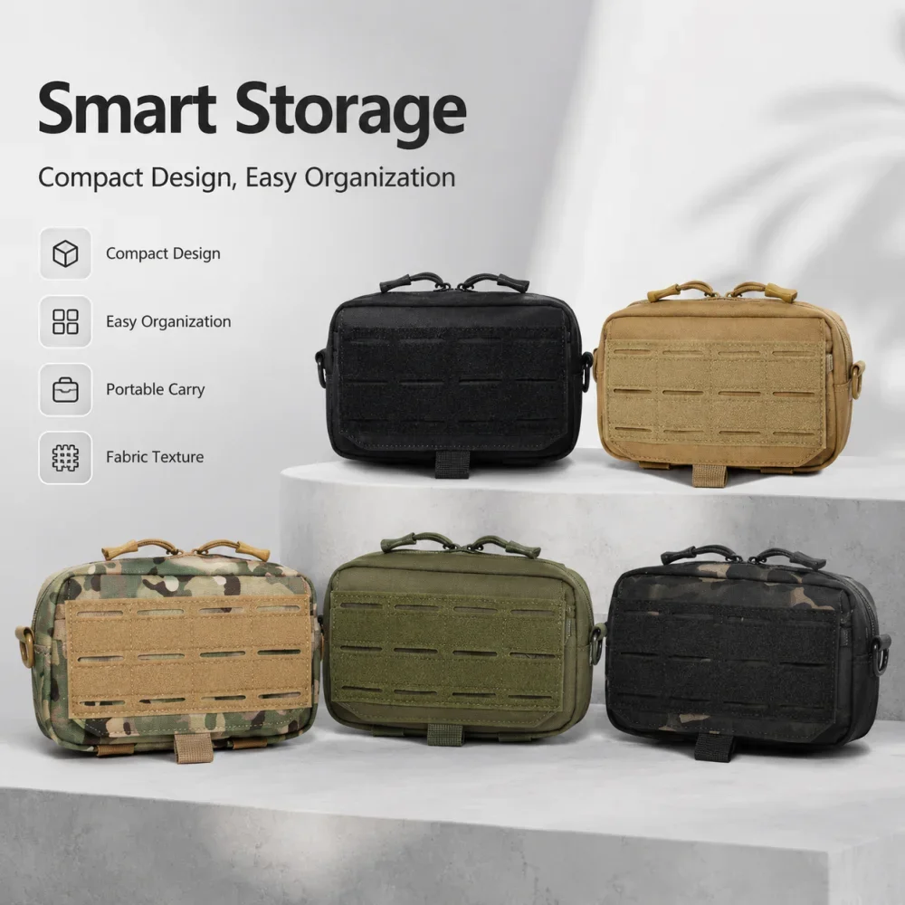 Utility Molle EDC Waist Bag Tactical Pouch First Aid Pack Outdoor Sports Survival EDC Tool Camping Hunting Accessories Organizer - view 3