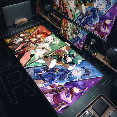 Venti Zhongli Raiden Shogun Nahida Furina Mavuika Mouse Pad Gaming Genshin Impact Non-slip Rubber Mousepad Anime Large Desk Mats