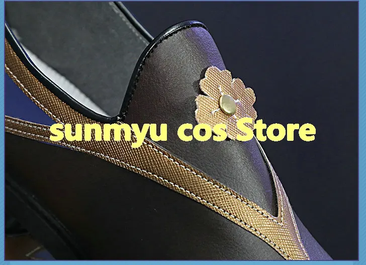 Genshin Impact Kamisato Ayato Cosplay brązowe buty