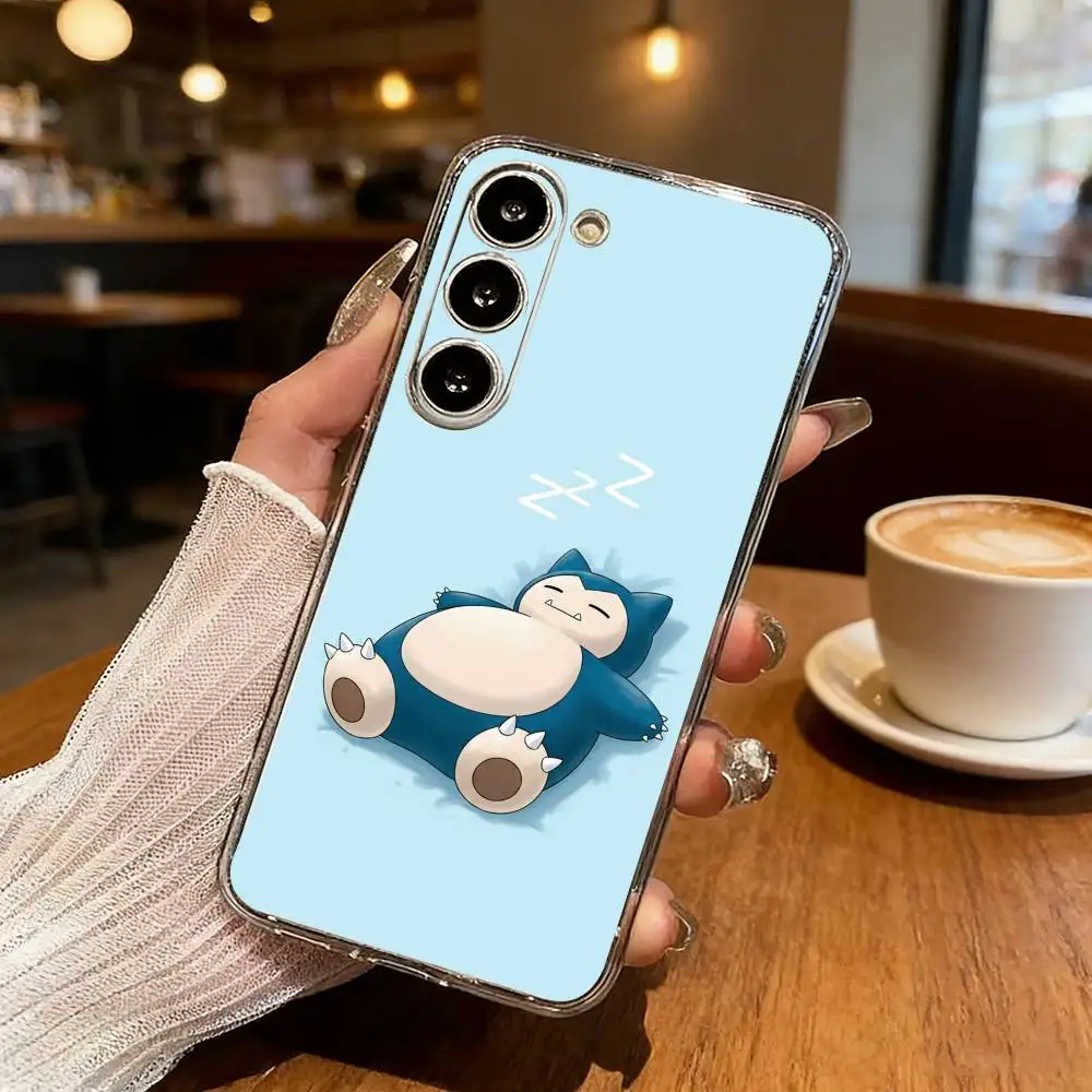 Cute S-Snorlax-x Sleep Phone Case For Samsung S25,S24,S21,S22,S23,S30,Ultra,S20,Plus,Fe,Lite Transparent Cover