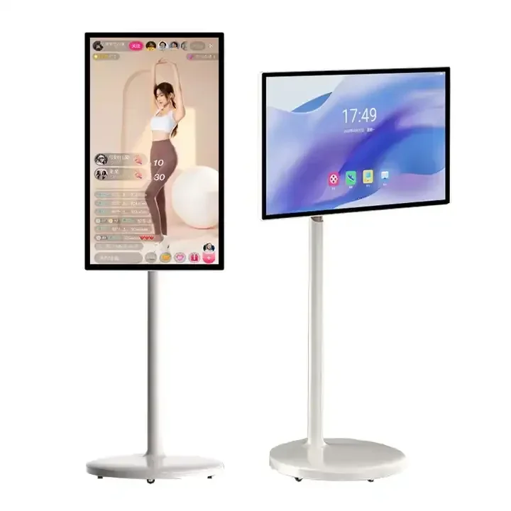 New 21.5inch Stand by Me Smart TV, Floor Stand Android Digital Sign Touch Screen Display Menu, Gym, Home