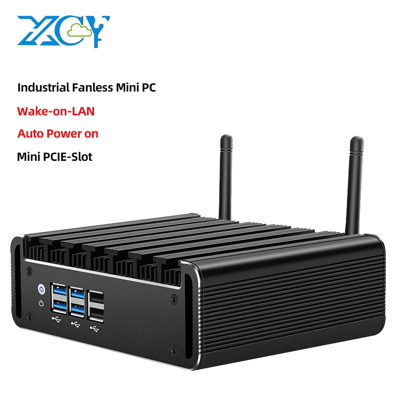 

XCY Fanless Mini PC with i7-5500U with 4xUSB3.0 4x USB2.0 1xHDMI 1xVGA Support WiFi Computer for Industrial Windows10Pro Ready