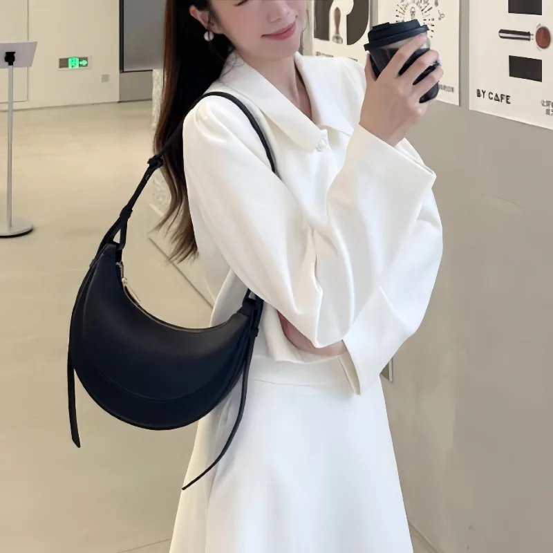 

Crescent Moon Bag Crossbody Bag High-end Single-Shoulder Bag Niche Design Saddle Bag Commute Crossbody Bag Women's Bag