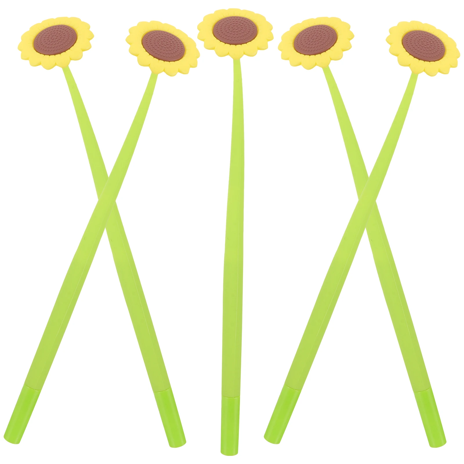 

5 Pcs Sunflower Gel Pen Students Stationery Office School Supplies Cute Writing
