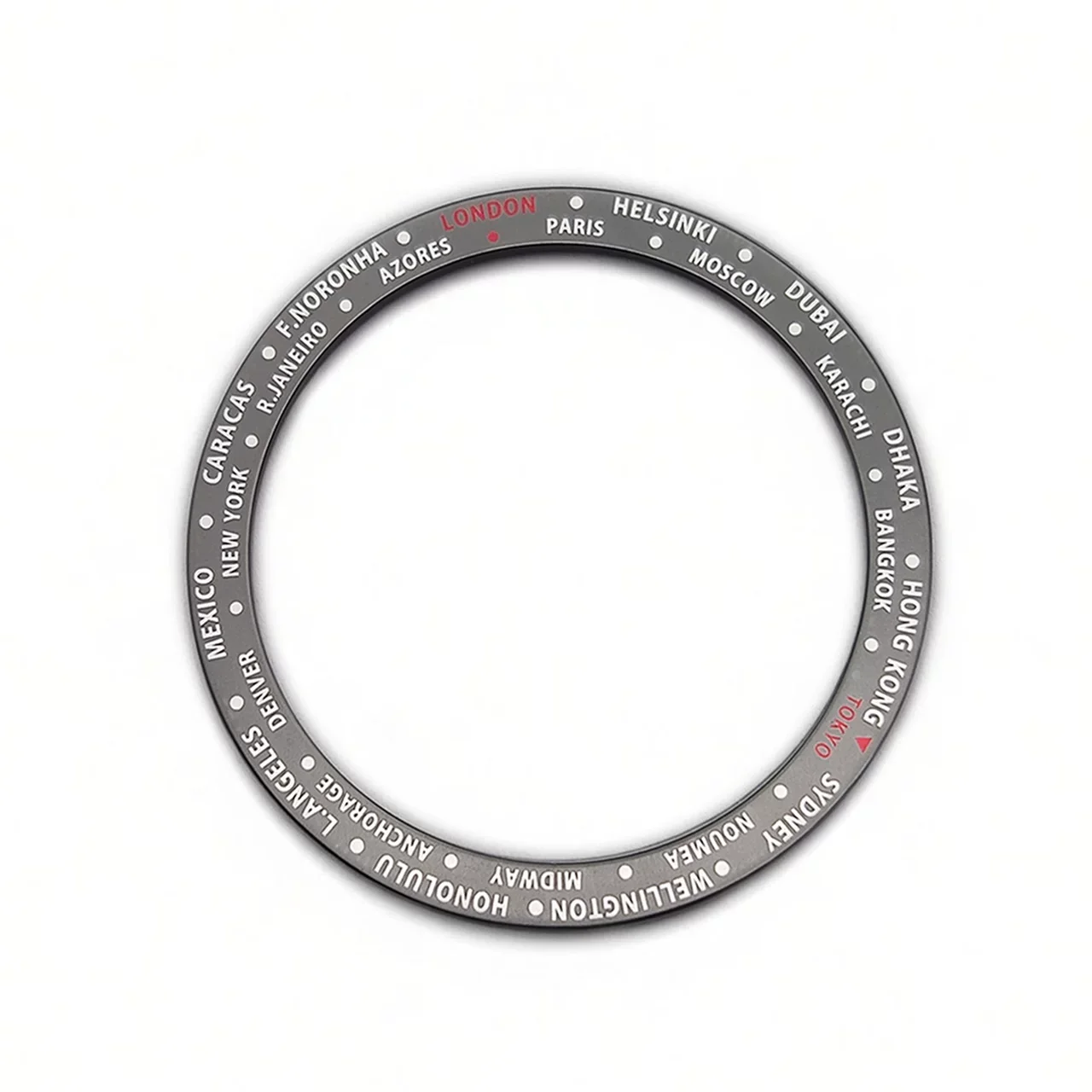 Aluminum Watch Bezel Insert 38mm to 31.5mm Flat Ring London Numerals Watch DIY Replacement view 3