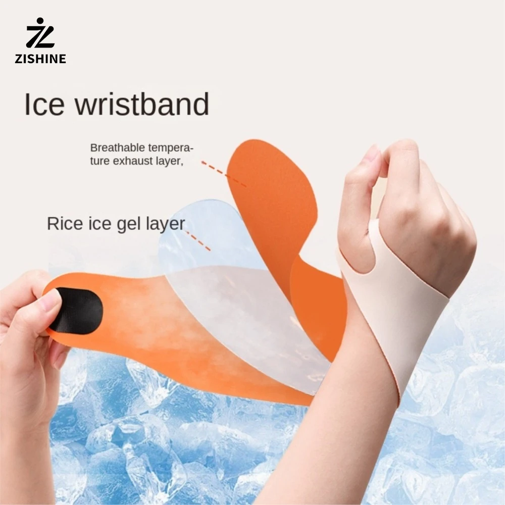 

1PC-Elastic wrist brace for sprains, cold compress, gel wrist injury, tendon sheath pain, wrist strain, ice pack, support band.