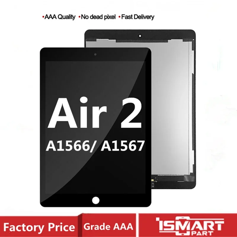 For iPad Air 2 LCD Assembly Replacement For iPad 6 A1567 A1566 Lcd Display with Touch Screen Digitizer Panel Repair Parts