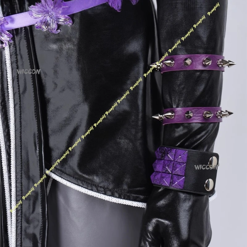 Juego de Anime KPop Demon Hunters Mira Fight, disfraces de Cosplay, peluca para niñas, ropa, mono negro, conjunto de fiesta para mujeres, Navidad y Halloween