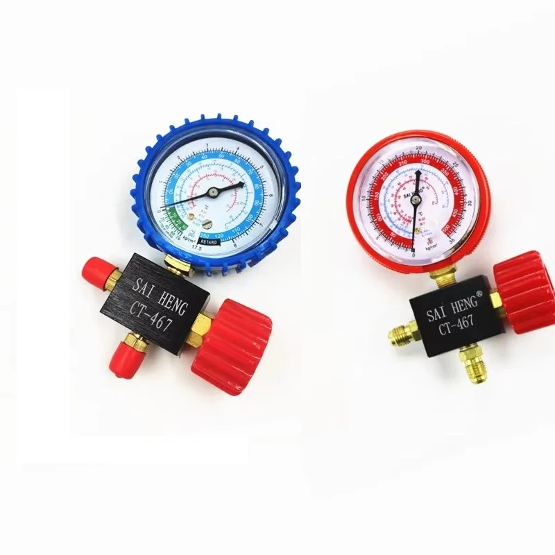 Frigorifero, condizionatore d\'aria, manometro del collettore del refrigerante dell\'auto manometro del refrigerante ad alta/bassa pressione R134a