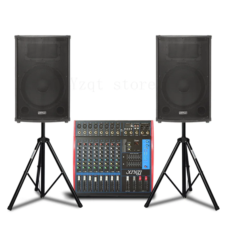 Performance audio set single 15-inch high-power home Karaoke outdoor square dance stage wedding host HiFi speakers