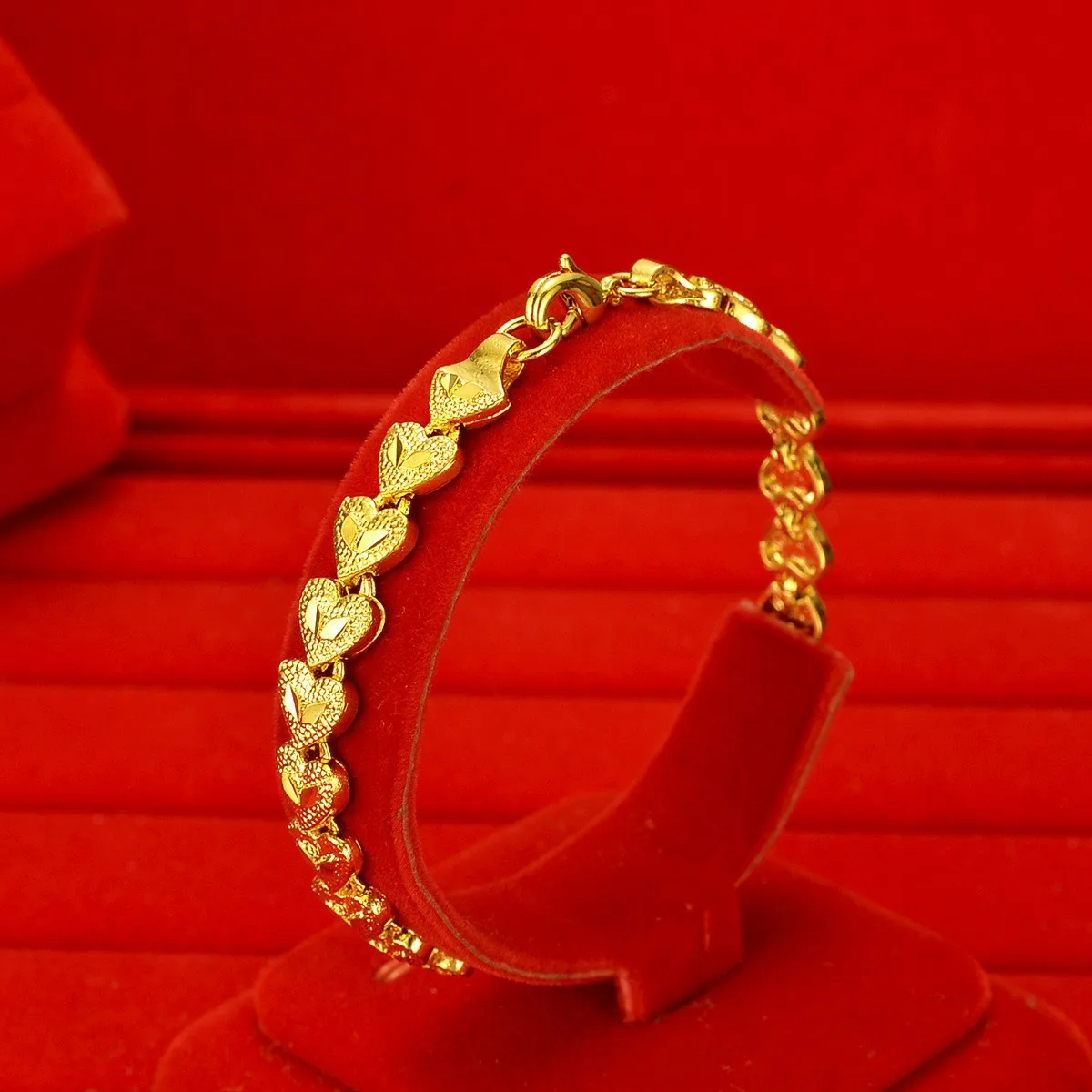 

Noble AU999 gold bracelet 24K real gold ladies gold hand jewelry Korean fashion goddess bracelet pure gold jewelry