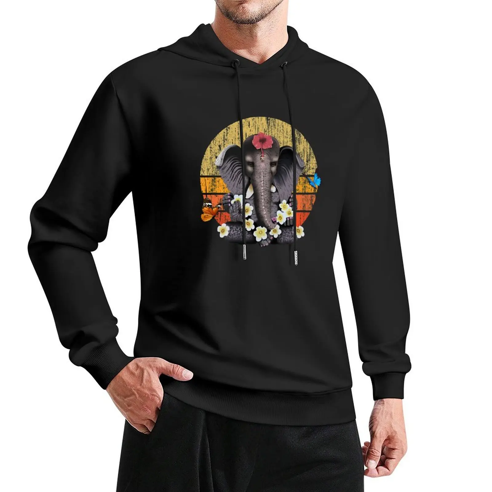 

Zen illustration Pullover Hoodie men's coat hoodie oversize