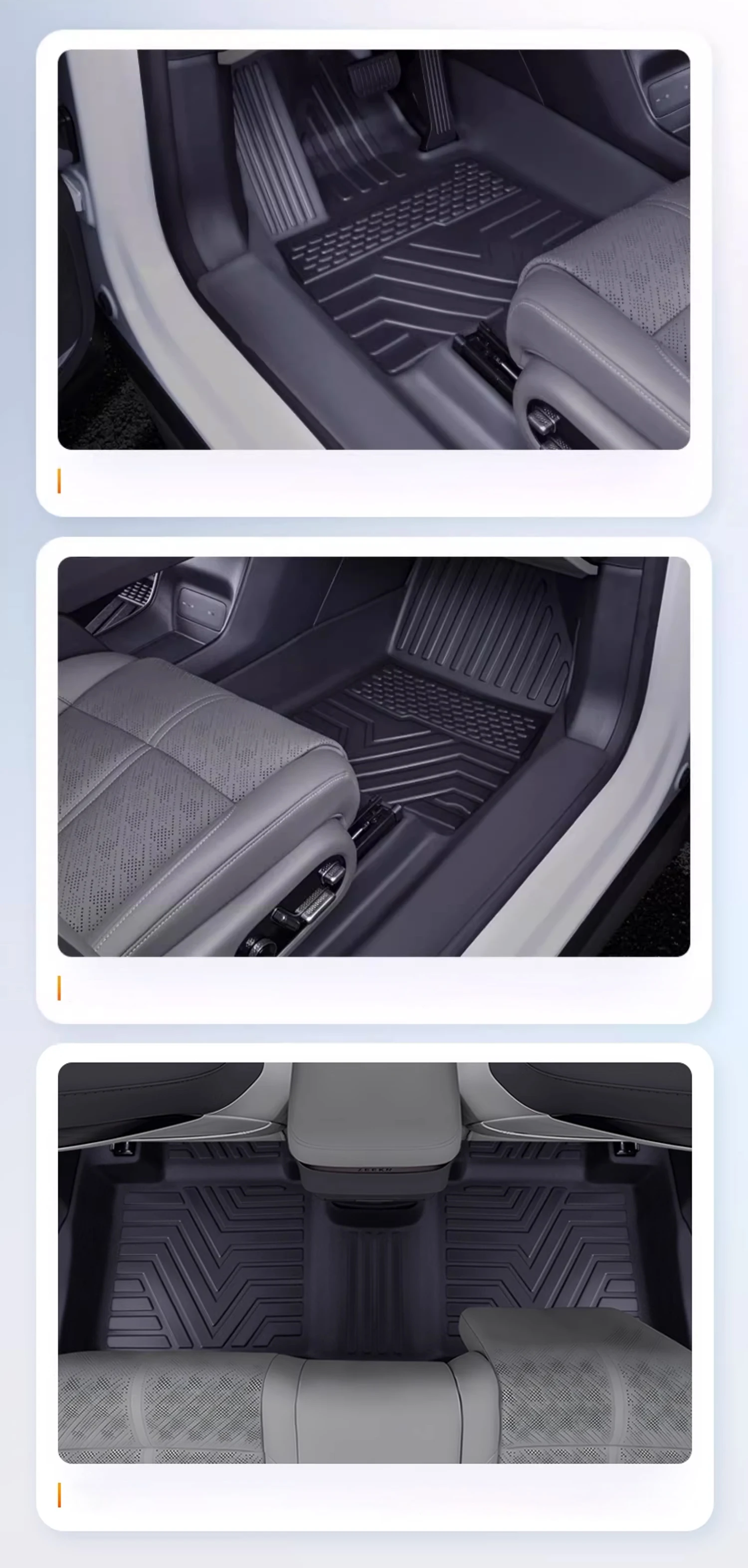 For Left-hand Drive Car Floor Mat ZEEKR 7X 2025 Custom Fit Full Surround Foot Mat Interior Protection Liner