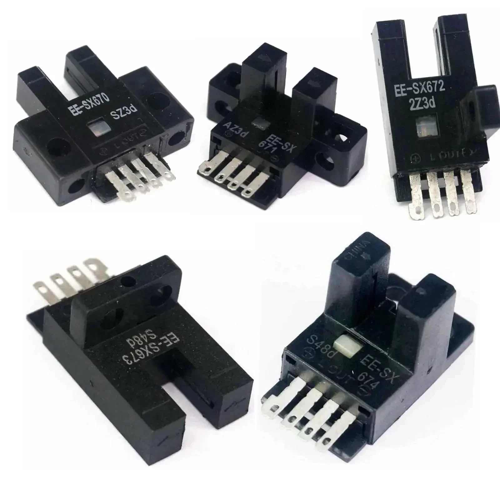 2pcs SX670 SX671 SX672 SX673 SX674 NPN/PNP Output 5-24VDC 100mA Slotted Optical Switch Photoelectric Sensor