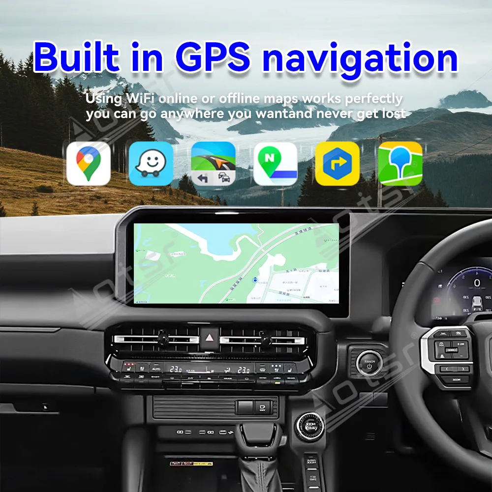 RHD 12.3 Inch Qualcomm Android Car Multimedia Automotive For Toyota Prado LC250 2024 GPS Navigation Car Radio IPS WIFI Head Unit