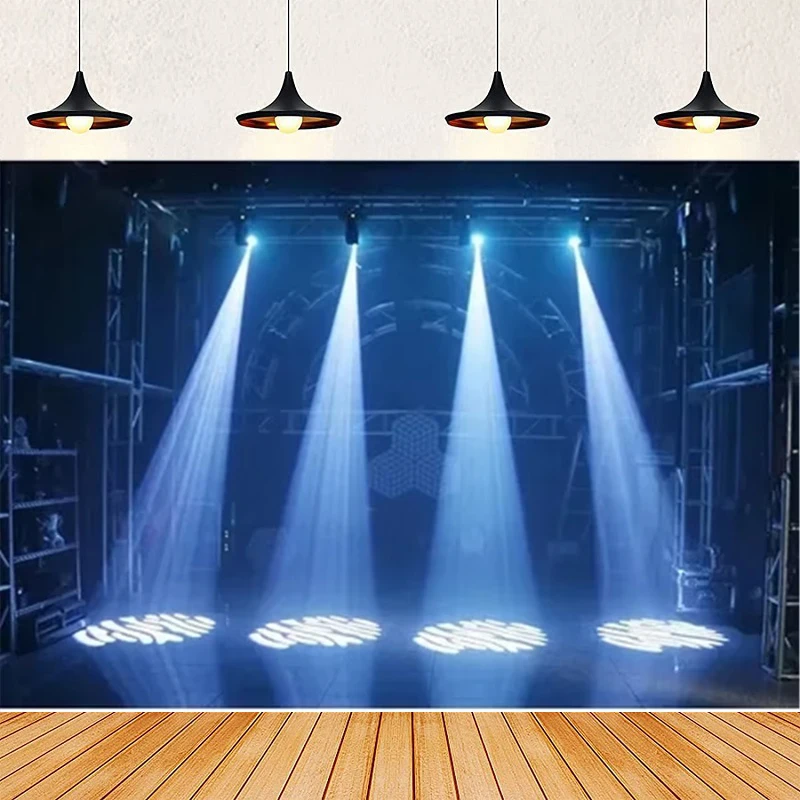 Stage Concert Photography Backdrop Night Show Entertainment Disco Party Club Spotlight Lights Background Portrait Photo Booth