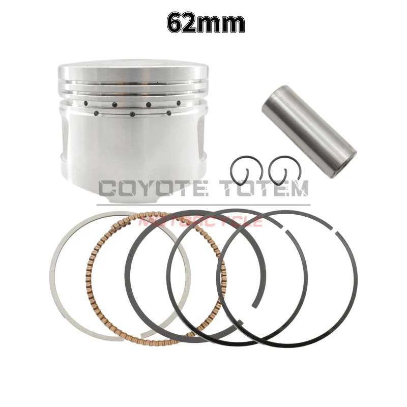 

Motorcycle 62 mm piston pin 15 mm ring 1.0*1.0*2.0 mm CG150 CBB150 CG CBB 150 150cc spare parts kit assembly