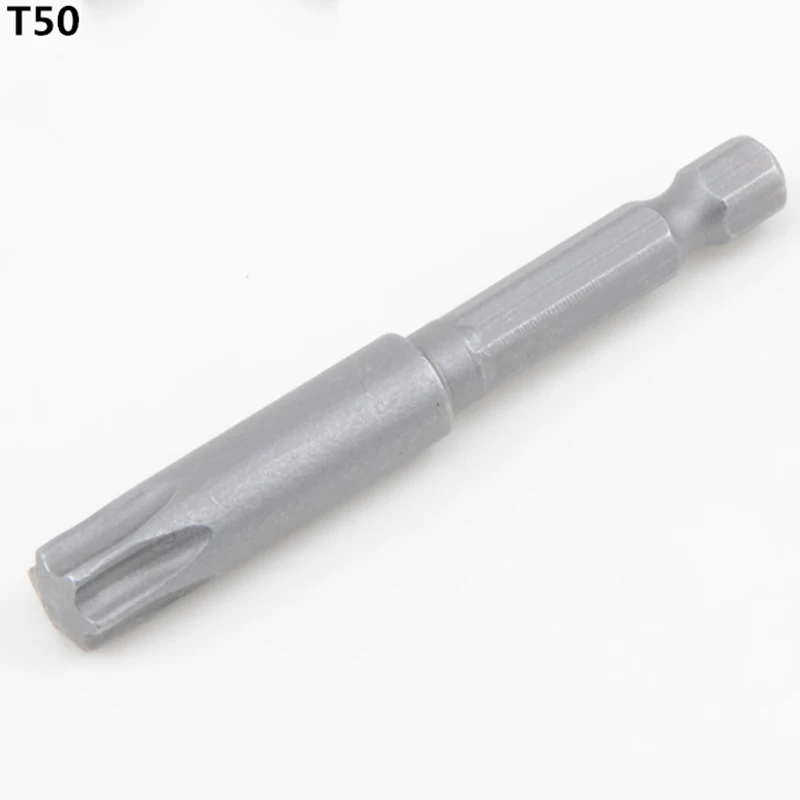 5pcs/lot 65mm Length S2 alloy Steel Electric 1/4 inch Hex Shank Torx Screwdrivers Bit T50 Torx Head Drill Bits hand tools view 6