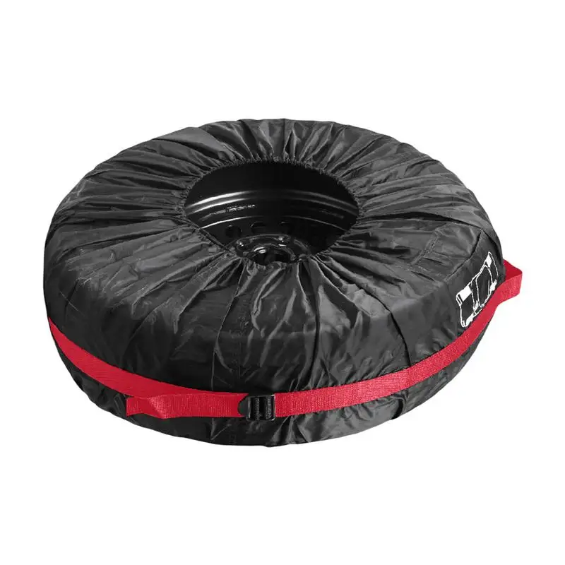 Winter Tire Covers Sun Protection Tire Wheel Protector Dustproof Waterproof Cover Adjustable Winter Wheel Storage Tote For Easy