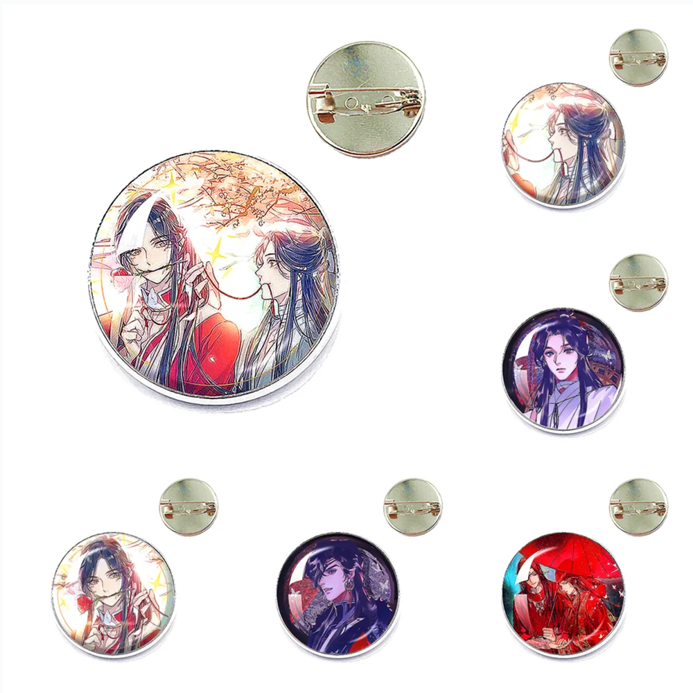 Anime Tian Guan Ci Fu Hua Cheng Xie Lian Cosplay Badge Brooch Heaven Official’s Blessing Pin Fashion Jewelry Accessories  Gift