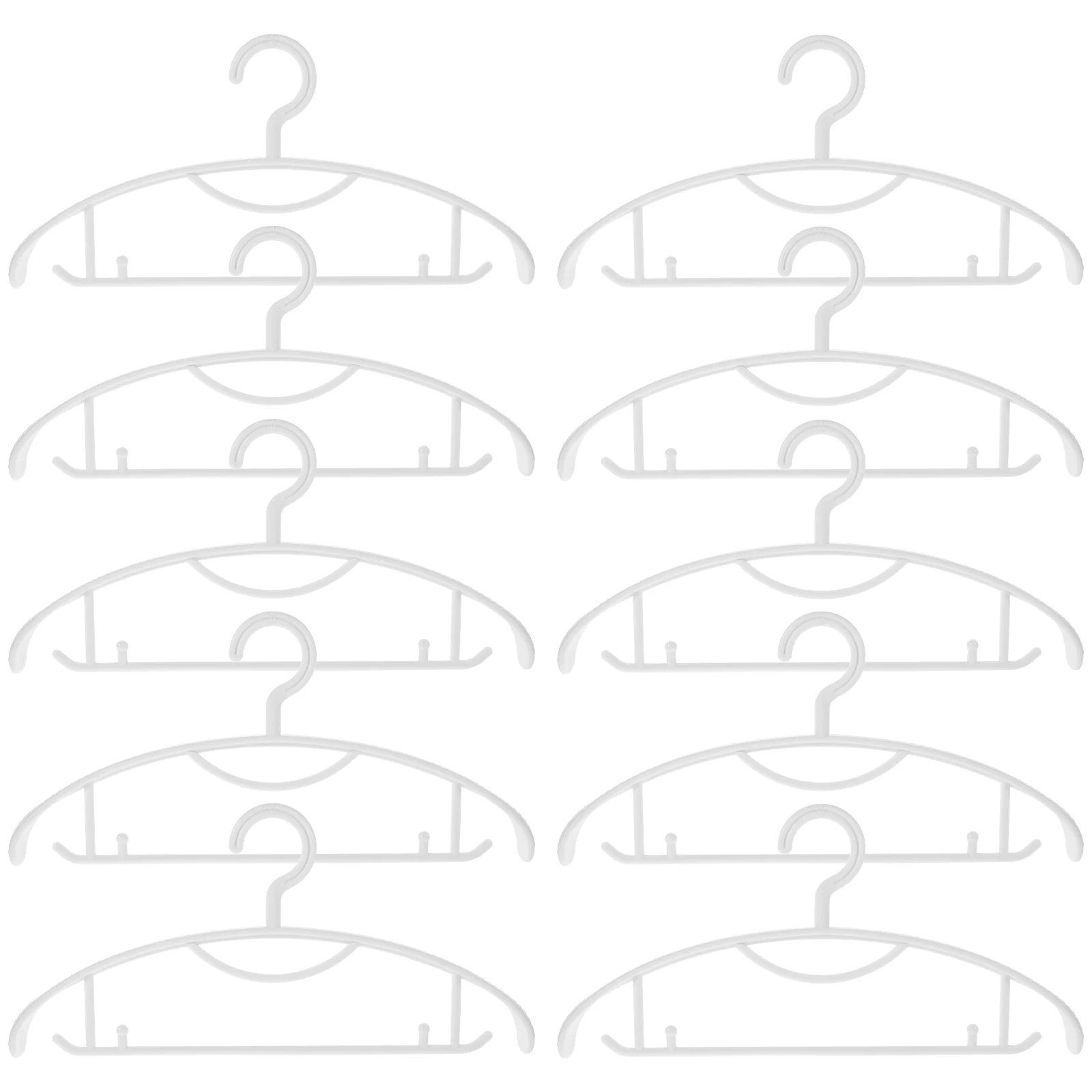 

5 Widened Traceless Non-slip Clothes Hangers White Plastic Coat Hanger Home Accessories for Suit Dress Sweater
