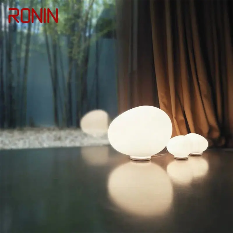 

RONIN Nordic Table Light Creative LED White Eggs Shape ModernLamps Bedroom for Home Decoration