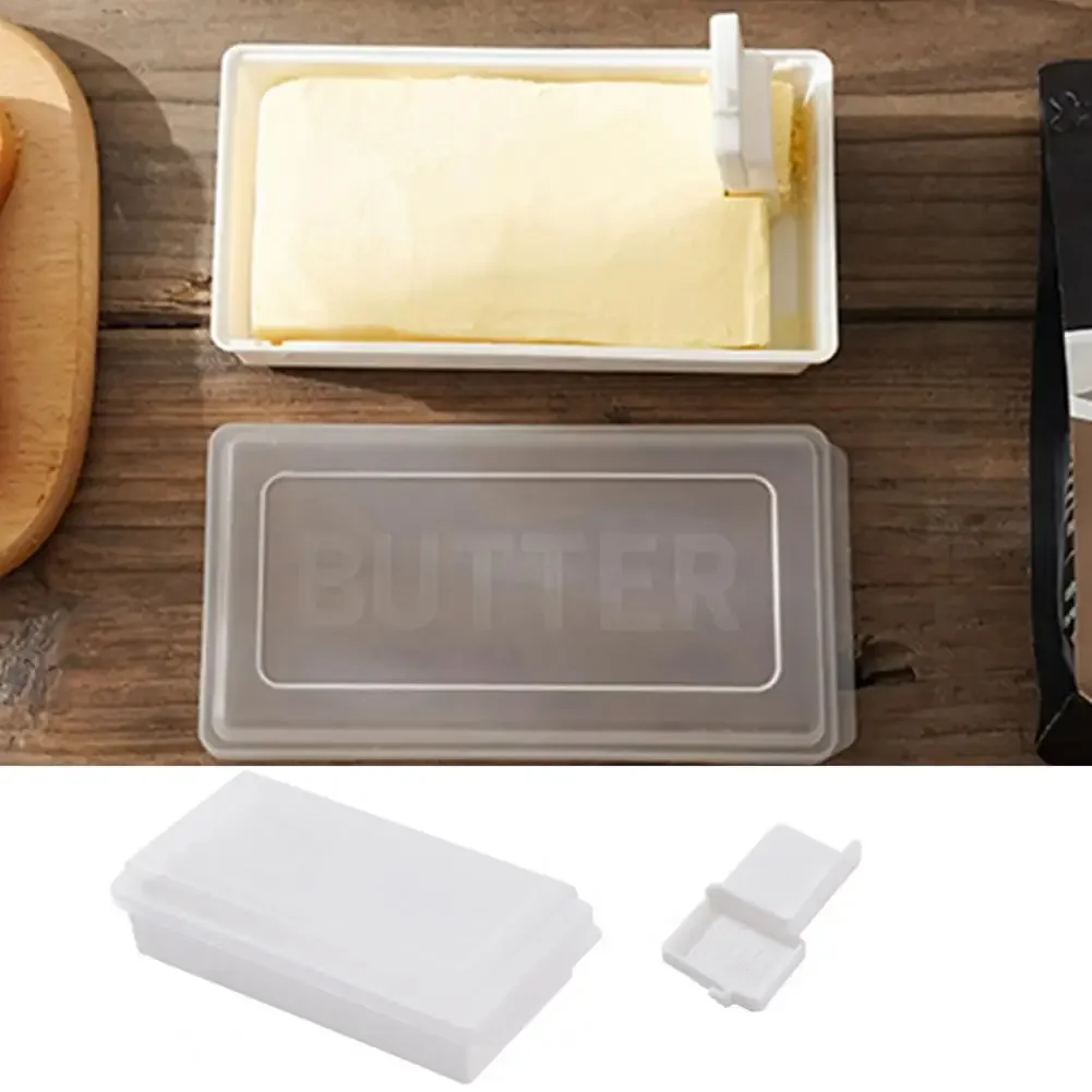 250ml Butter Box Container with Cutting Board Cheese Storage Organizer Kitchen Serving Tool for Baking