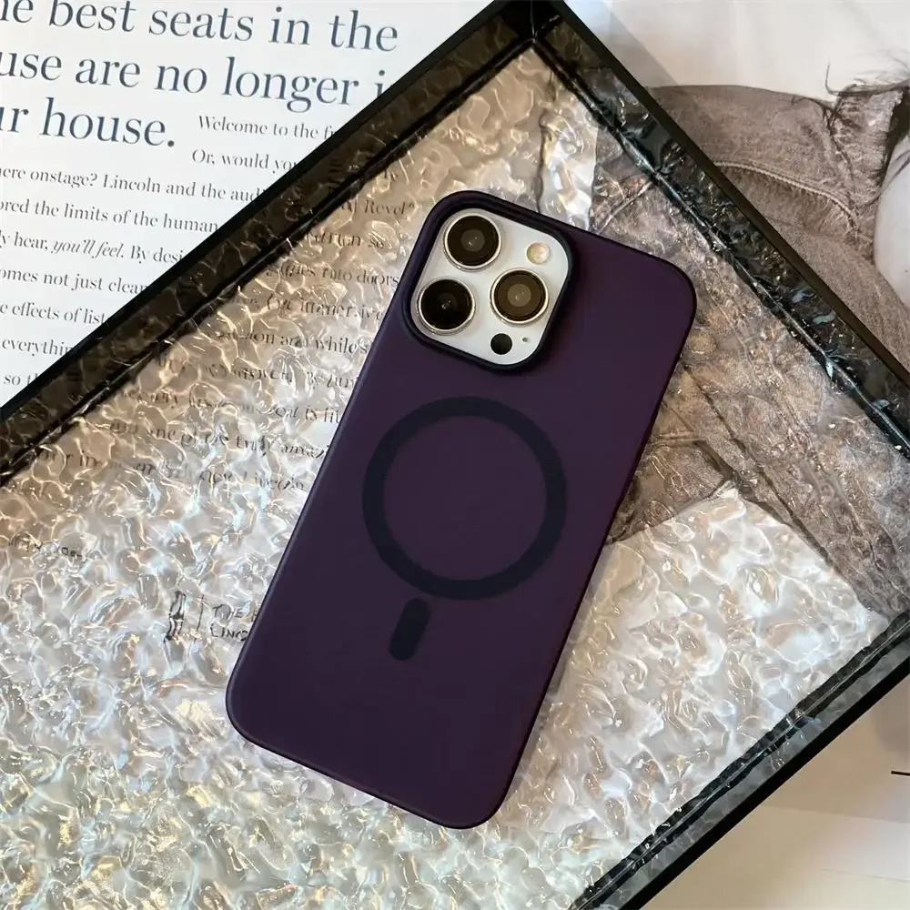 Matte Ultra-Thin for Magsafe Case For iPhone 15 16 14 11 12 13 Pro Max Plus Magnetic Wireless Charger Hard PC Translucent Cover