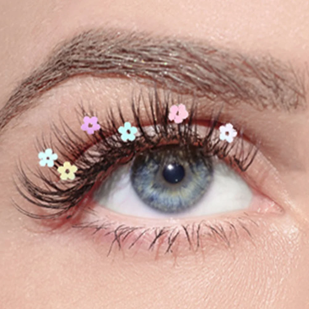 

4 Pairs False Eyelashes Colored Glitter Make Up Sequins Butterflies Lashes Extensions Long Thick Fashion Party Daily Use