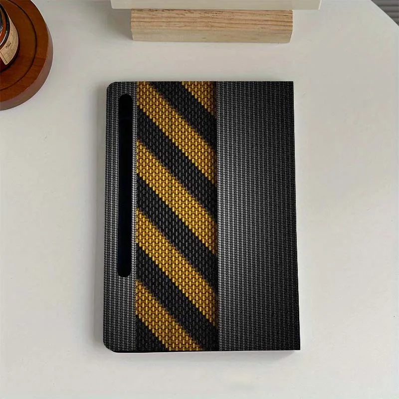 

Черный, желтый, полосатый, стильный чехол для Samsung Galaxy Tab S6 S7 S8 S9 S10 FE Plus Lite, мягкий, гибкий, с поддержкой, чехол для планшета, подарок