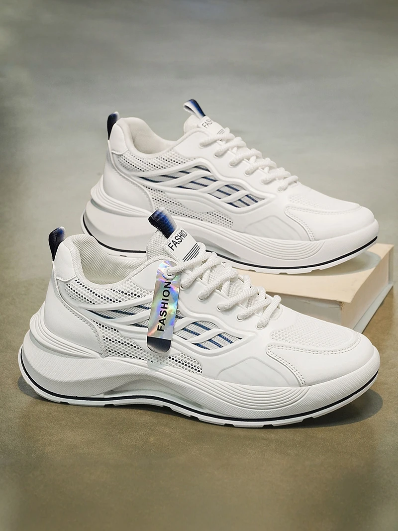 

Men's Lightweight Running Shoes 2026 New Summer Mesh Anti-slip Wear-resistant Sports Casual Shoes Technology Color Block